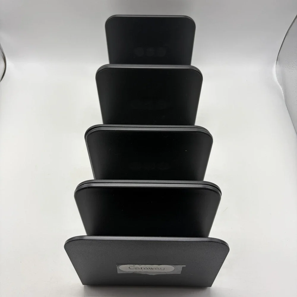 Caraway 4 Piece Set Magnetic Pots Pans Rack Black Divider Organizer Holder New